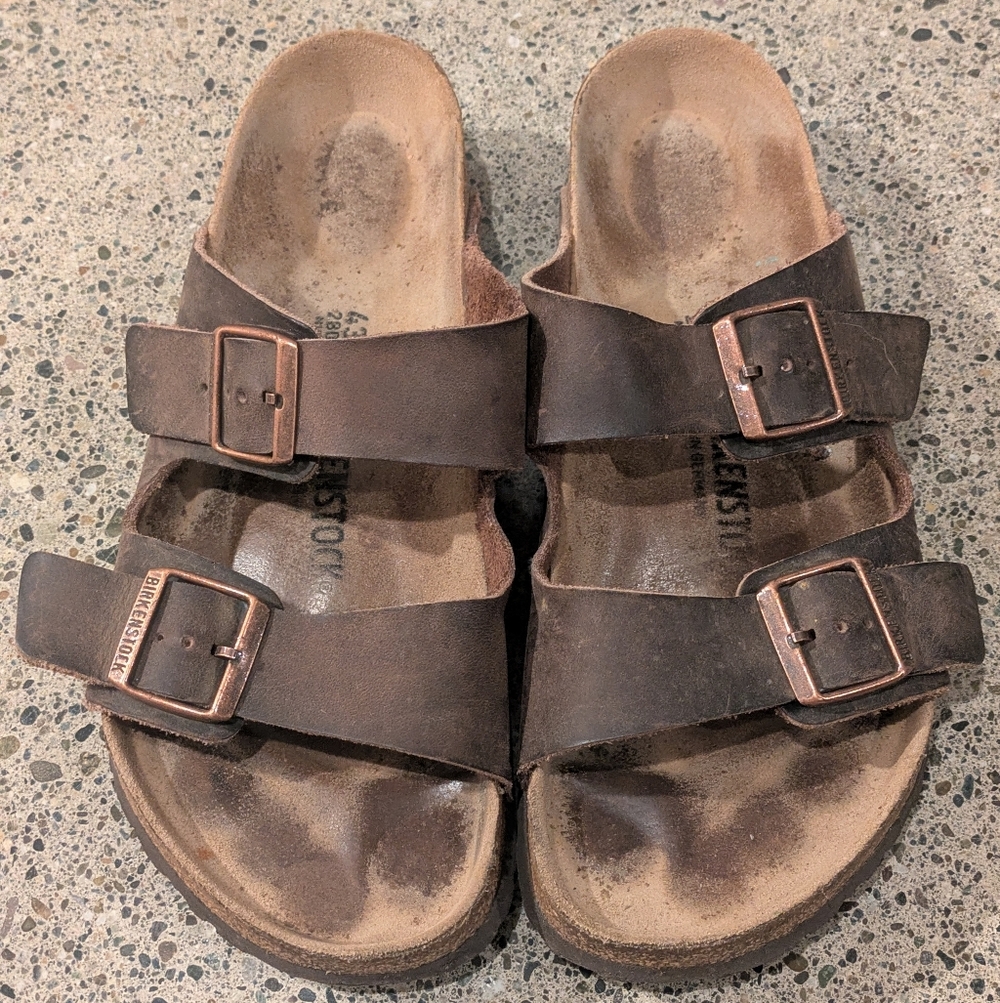 Birkenstock Dark Brown Double Buckle Sandals